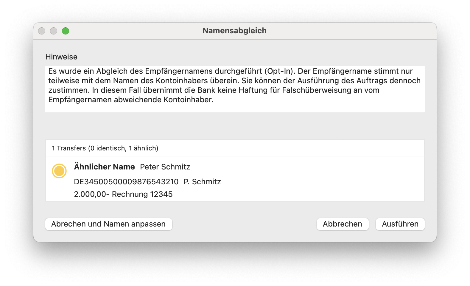 MacGiro 15 Namensabgleich light