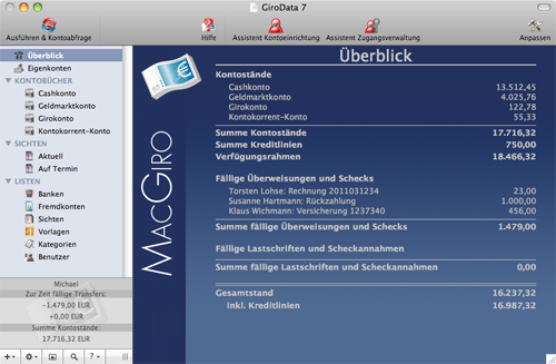 MacGiro 7 Hauptfenster